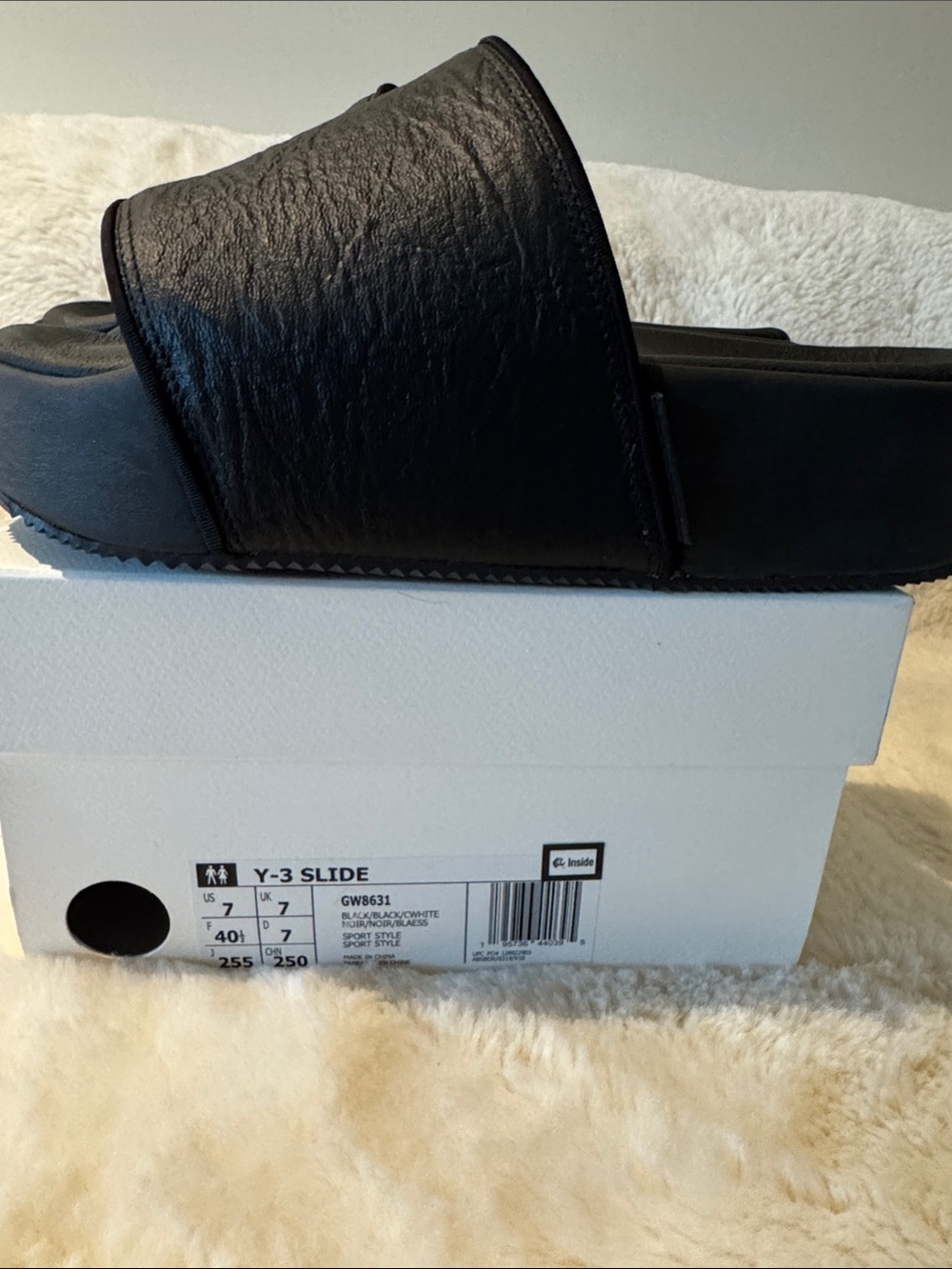 Y-3 Black Platform Slide Sandals — Size US 7